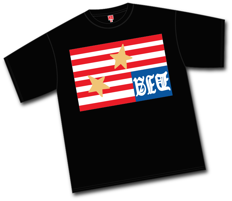 AAMERIKKKAN FLAAG TEE (BLAACK)